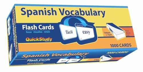 Spanish vocabulary flash cards - spanish,