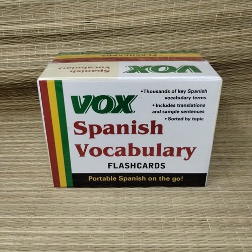 Spanish vocabulary flashcards - spanish,