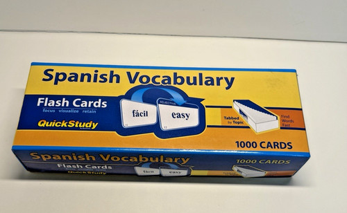 Spanish vocabulary flash cards - spanish,